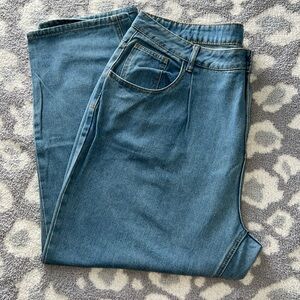 SHEIN Plus High Waist Straight Leg Jeans